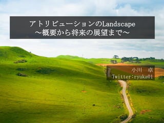 1




                    アトリビューションのLandscape
                     ～概要から将来の展望まで～




                                         小川 卓
                                  Twitter:ryuka01




Taku Ogawa © 2012
 