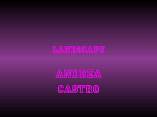 LANDSCAPE

Andrea
Castro
 