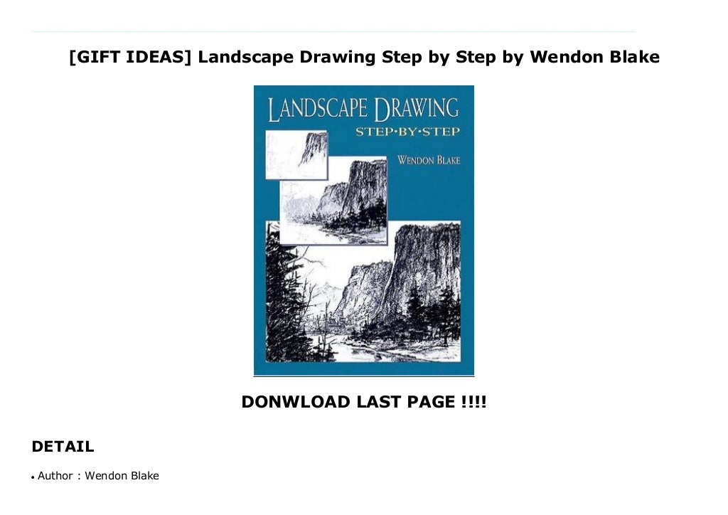 [GIFT IDEAS] Landscape Drawing Step by Step by Wendon Blake