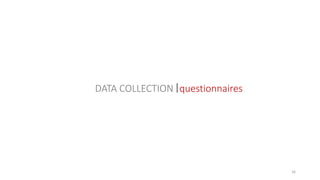 16
DATA COLLECTION | questionnaires
 