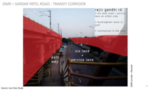 25
OMR – SARDAR PATEL ROAD - TRANSIT CORRIDOR
OMRcorridor-Planned
Source: Live Case Study
 