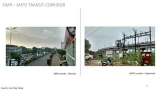 28
MRTS corridor - UnplannedOMR corridor - Planned
OMR – MRTS TRANSIT CORRIDOR
Source: Live Case Study
 