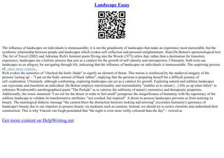 Landscape Essay | PDF