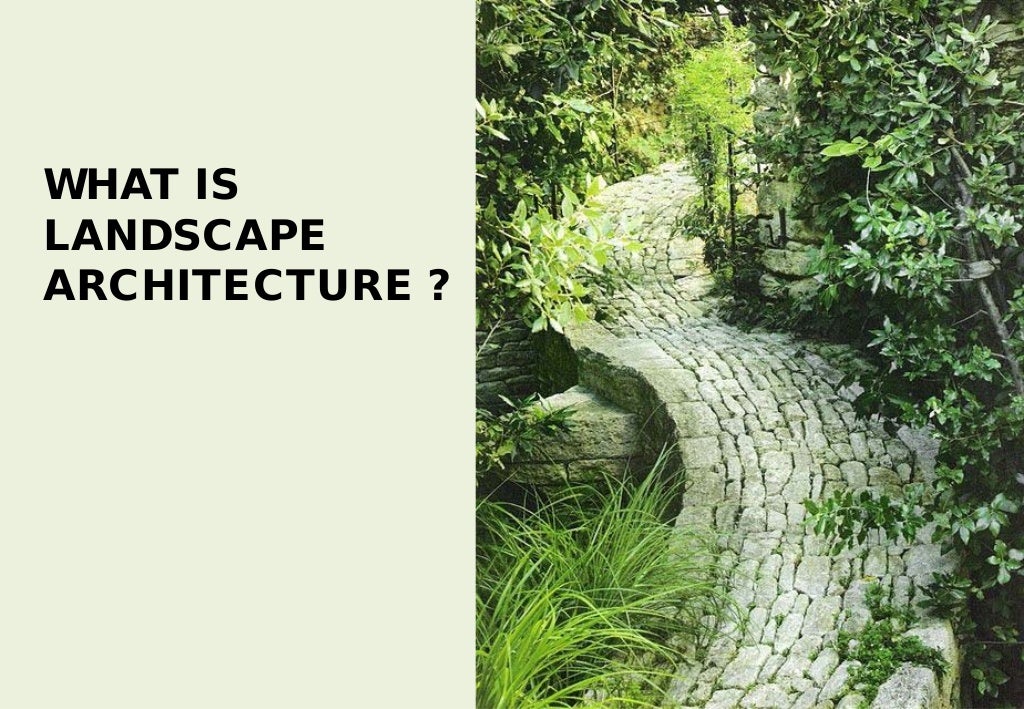 What is landscape? What is landscape architecture? What is landscape