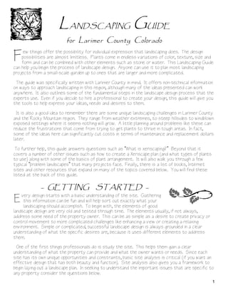 Larimer County Landscaping Guide  PDF