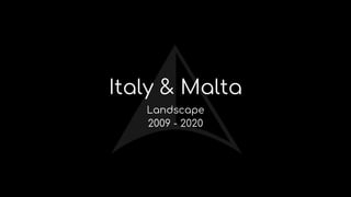 Italy & Malta
Landscape
2009 - 2020
 