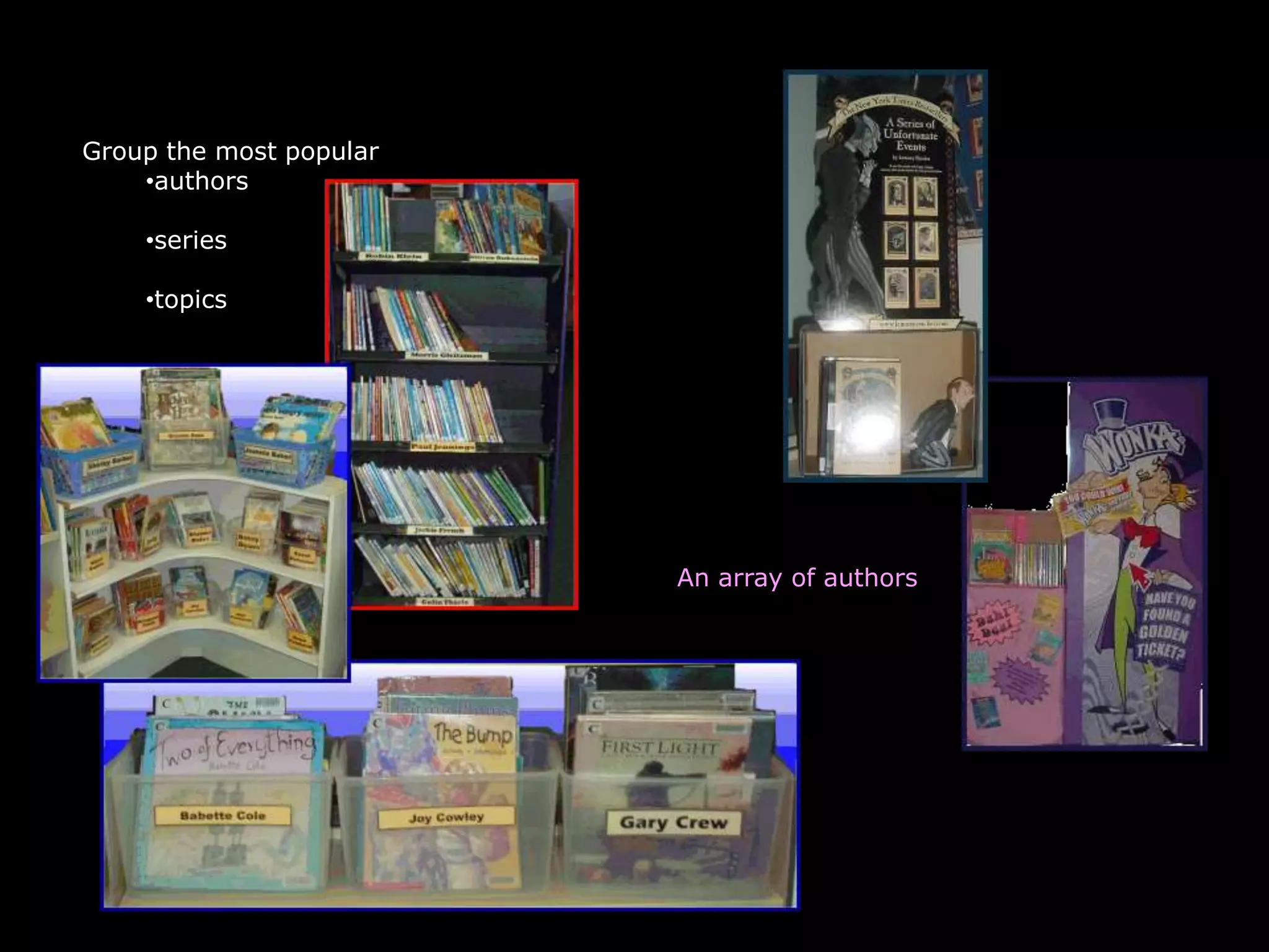 which parts of the library are best suited to providing those services