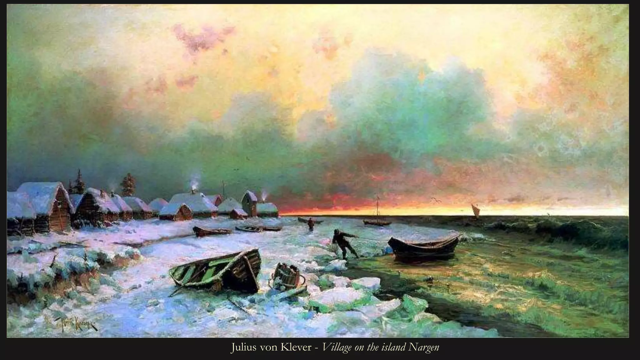 Julius von Klever - Village on the island Nargen
 