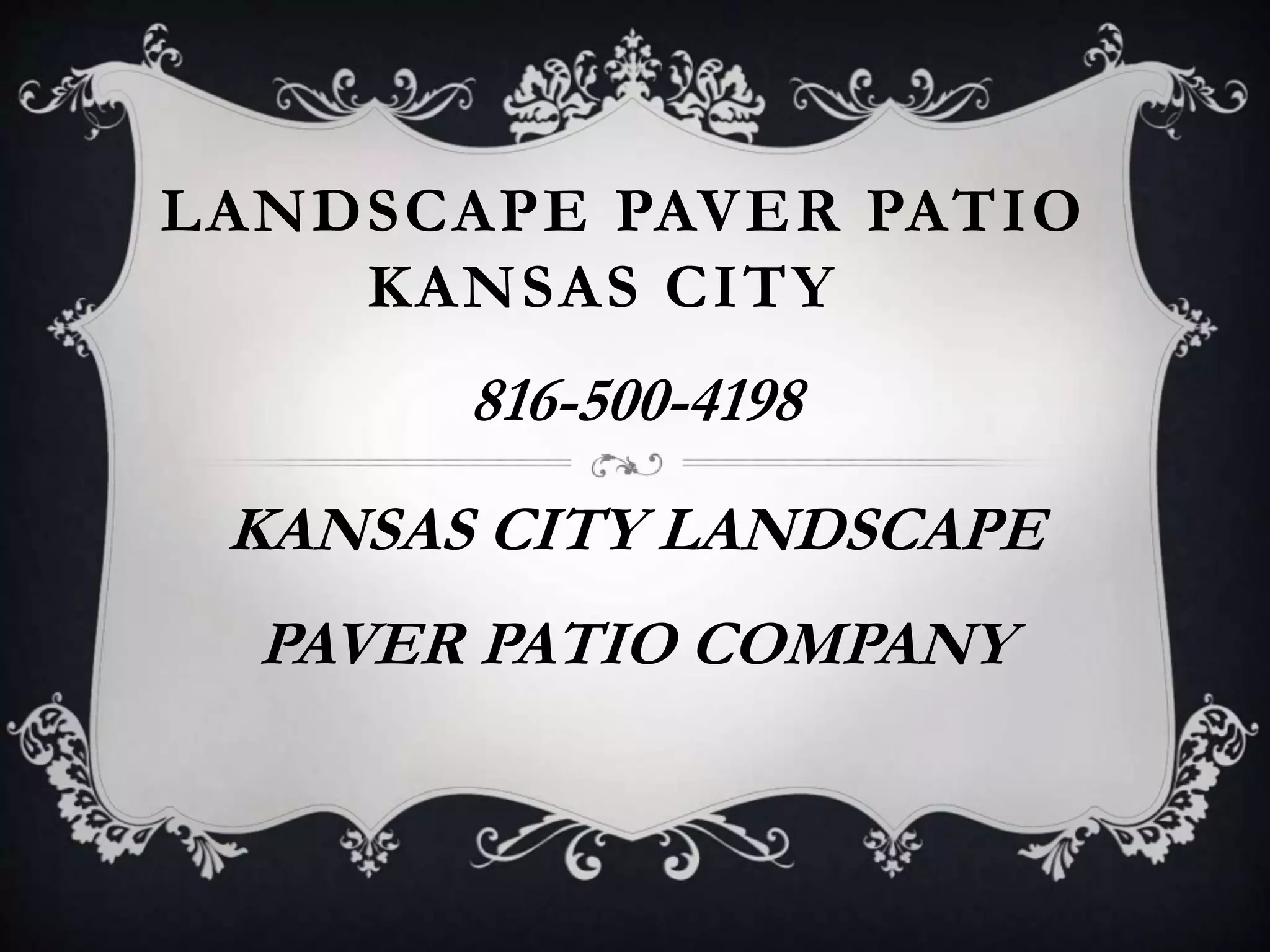 Brick Paver Patio/ Kansas City PPT