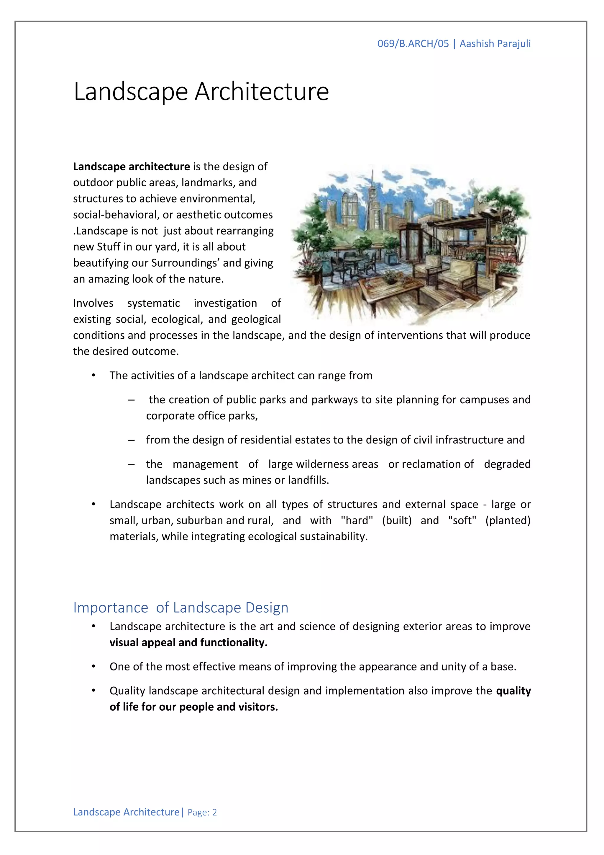 LANDSCAPE ARCHITECTURE | PDF