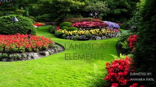 LANDSCAPE
ELEMENTS
SUBMITTED BY:
ANAMIKA PATIL
 