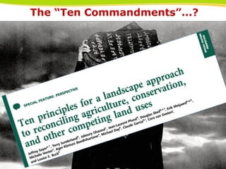 Landscape-scale management for sustainable development