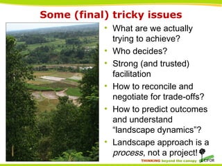 Landscape-scale management for sustainable development