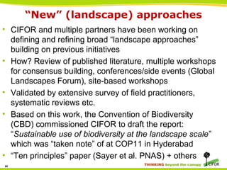 Landscape-scale management for sustainable development