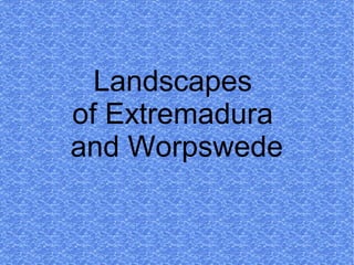 Landscapes
of Extremadura
and Worpswede
 