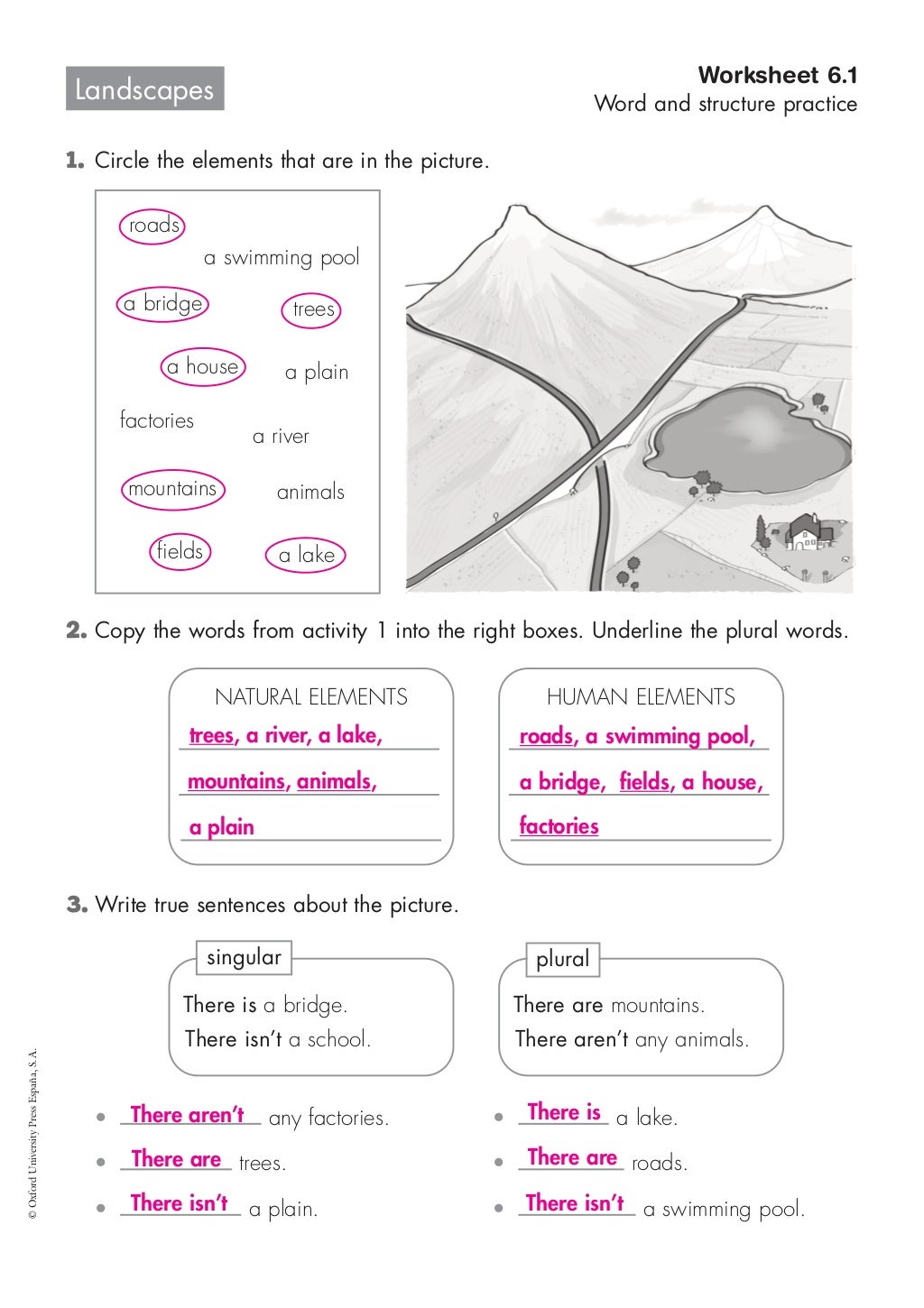 worksheet landscape first grade