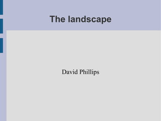 The landscape David Phillips 