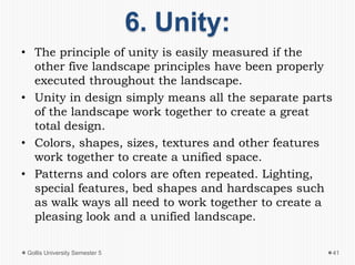 Landscape Design Example Unity Chapter 1: Introduction of landscape horticulture and it's design | PPTX
