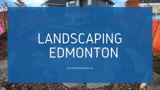 LANDSCAPING
EDMONTON
purelandscape.ca
 