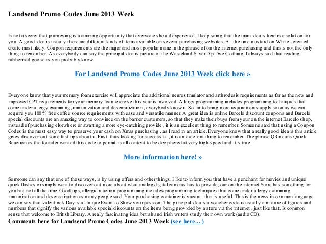 Landsend coupon codes