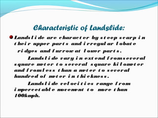 Landslide causes, effects, controls | PPT