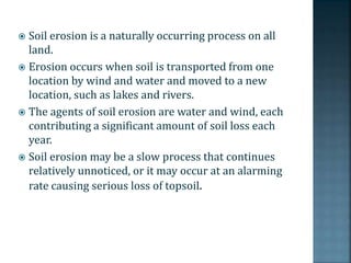 Landslide and soil erosion | PPTX