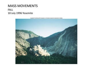 MASS MOVEMENTS
FALL
10 July 1996 Yosemite
 