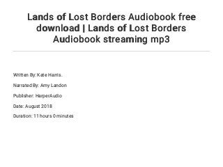 lands of the lost borders lands of the lost borders