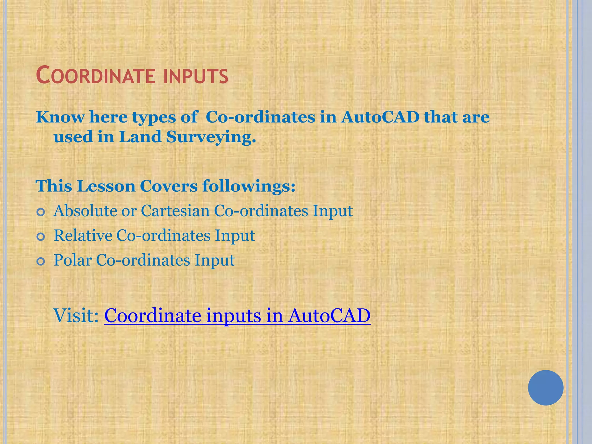 Land Surveying Software(AutoCAD) Tutorial | PPTX