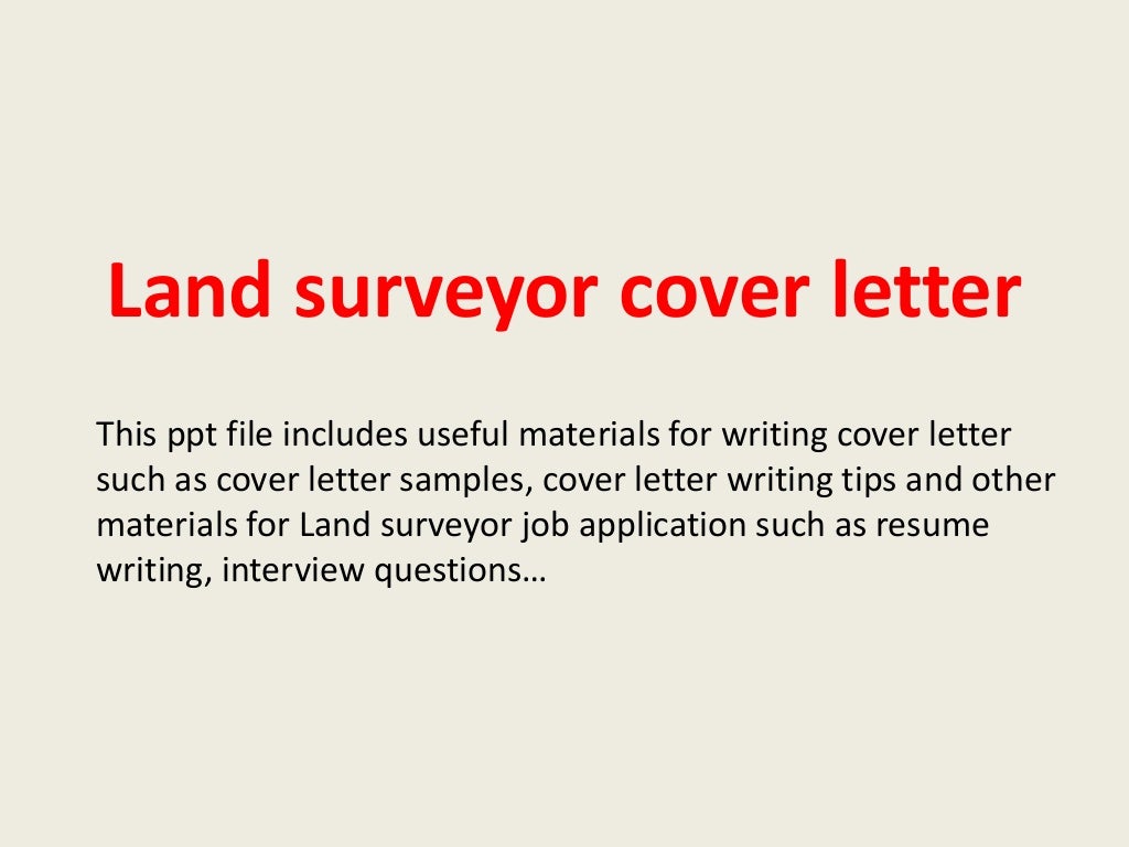 Land Surveyor Cover Letter land-surveyor-cover-letter