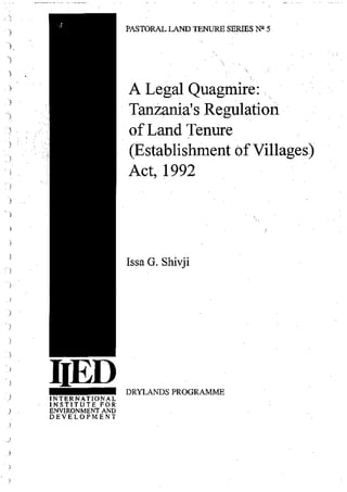 Land tenure, 1992 by shivji