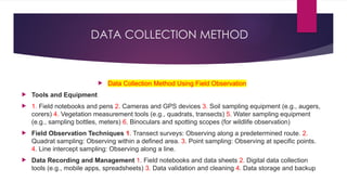 Comprehensive Data Collection Methods for Land Use and Resource ...