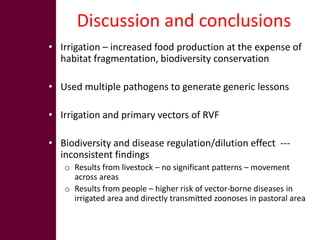 Land use change and the risk of selected zoonotic diseases: Observations from a case study in an arid/semi-arid area in Kenya