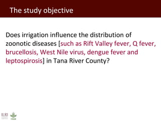 Land use, biodiversity changes and the risk of zoonotic diseases: Findings from a cross-sectional study in Tana River County, Kenya