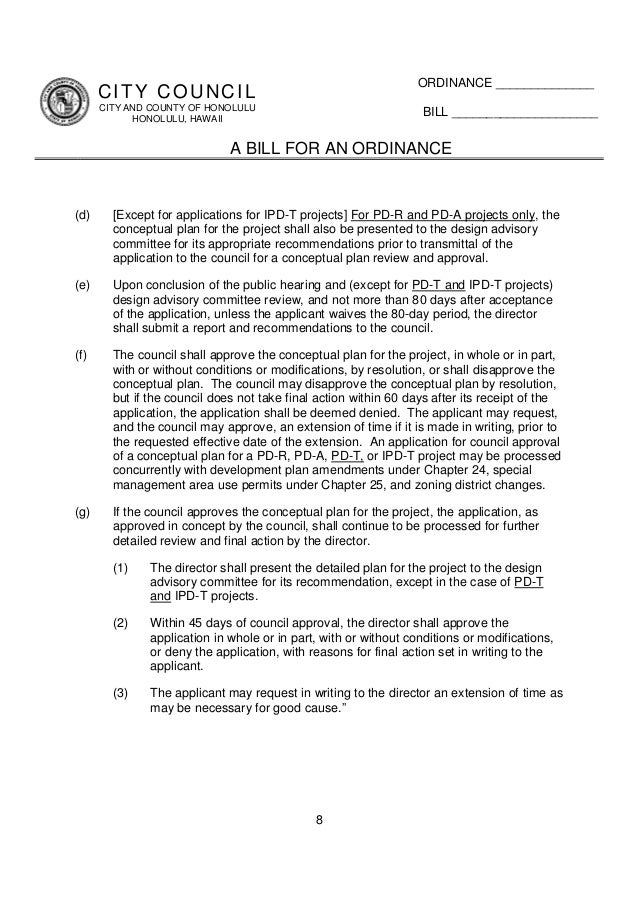 Honolulu land use ordinance amendment