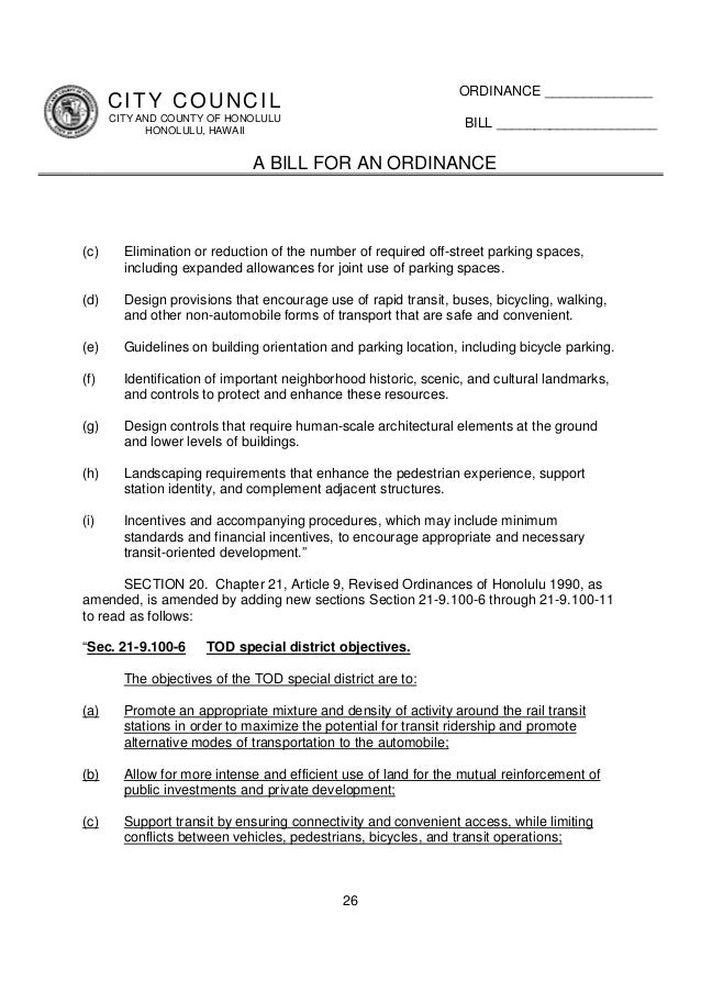 Honolulu land use ordinance amendment