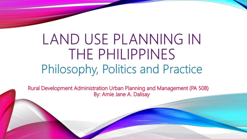 Land use planning in the philippines