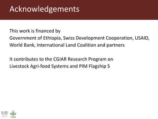 Land use and tenure in pastoral and agro-pastoral production systems