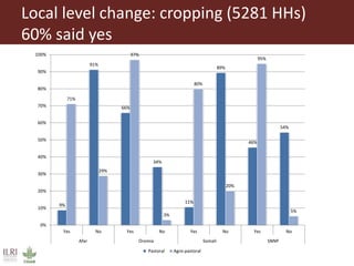 Land use and tenure in pastoral and agro-pastoral production systems