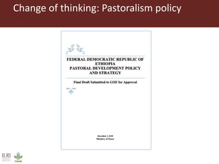 Land use and tenure in pastoral and agro-pastoral production systems