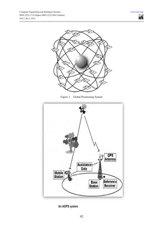 Computer Engineering and Intelligent Systems                                     www.iiste.org
ISSN 2222-1719 (Paper) ISSN 2222-2863 (Online)
Vol 3, No.5, 2012




                                         Figure 3.   Global Positioning System




                                                          92
 