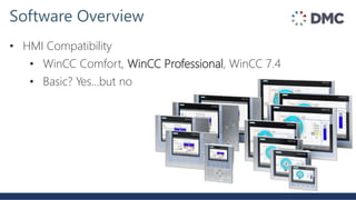 • HMI Compatibility
• WinCC Comfort, WinCC Professional, WinCC 7.4
• Basic? Yes…but no
Software Overview
 