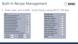 • Enter, save, and modify recipe library using WinCC Recipes
Built-In Recipe Management
 
