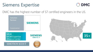 DMC has the highest number of S7 certified engineers in the US.
Siemens Expertise
35+
 