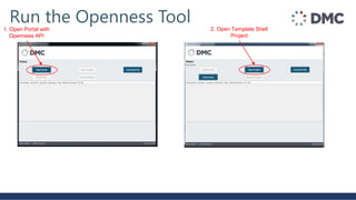 Run the Openness Tool1. Open Portal with
Openness API
2. Open Template Shell
Project
 