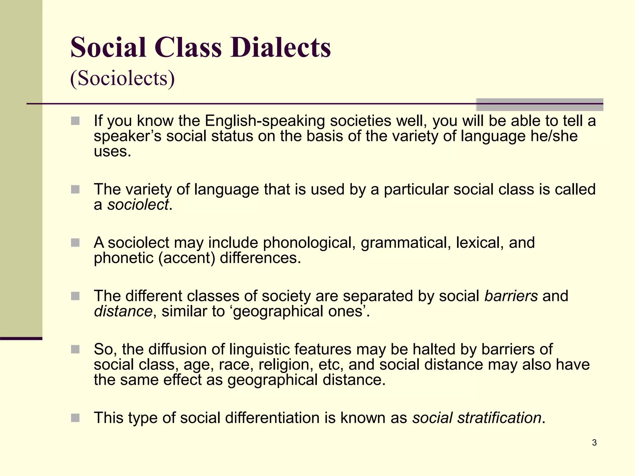 Sociolect Words LANE422ch2.ppt