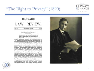 “The Right to Privacy” (1890)
6