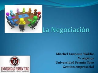 Mitchel Fannoun Wakfie
              V-21396292
Universidad Fermín Toro
    Gestión empresarial
 