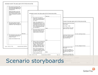 Scenario storyboards
 