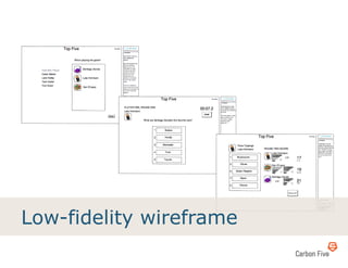 Low-fidelity wireframe
 